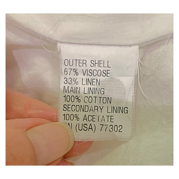 ZARA Blazer BASIC Cream Viscose/Linen Blazer Size M - Picture 4 of 7